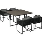 Outsunny - ensemble salon de jardin - métal - 110x110x75cm - gris Outsunny - ensemble salon de jardin - métal - 110x110x75cm - gris