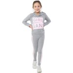 Ensemble t - shirt et legging � capuche girl gang pour filles - marque - mod�le - gris - enfant - fille ...