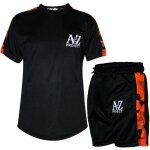 Ensemble t - shirt et short camouflage pour garçons a2z project - noir & orange - 100% polyester Ensemble t - shirt et short camouflage pour garçons a2z project - noir & orange - 100% polyester