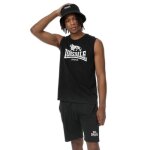 Ensemble t - shirt et short lonsdale allanton - noir / blanc / rouge - coupe r�guli�re - homme