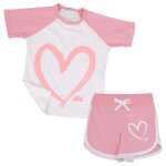 Ensemble shorts b�b� rose filles raglan - a2z - �t�