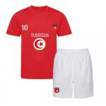 Ensemble short et maillot de foot tunisie enfant - - blanc