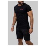Ensemble shortt - shirt homme noir