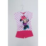 Ensemble short tee shirt enfant minnie disney - rose - 100% coton