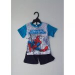 Ensemble short tee shirt enfant spiderman marvel - bleu clair - 100% coton