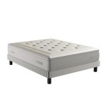 Ensemble matelas sommier pieds simmons 651 ressorts ensachs + mousse mmoire de forme sw6 140x200