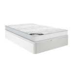 Ensemble 140 x 190 cm sommier coffre blanc + matelas ressorts ensach�s �p. 20cm - songe de ysm�e