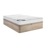 Ensemble 140 x 190 cm sommier coffre naturel clair + matelas ressorts ensachs p. 20cm - songe de ysme ...