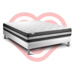 Ensemble sommier matelas 140x190 vitalspring zen ressorts ensachs et mmoire de forme - 26 cm - ferme ...