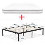 Ensemble sommier + matelas - 140x190cm - mmoire de forme - 2 places - monobloc