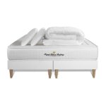 Ensemble sommier matelas 160x200 lancaster ressorts ensachs et mmoire de forme - 22 cm - ferme - double ...