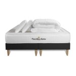 Ensemble sommier matelas 160x200 lancaster ressorts ensachs et mmoire de forme - 22 cm - ferme - double ...