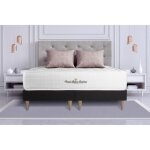 Ensemble sommier matelas 180x200 buckingham mmoire de forme - 30 cm - equilibr - double sommiers noir ...