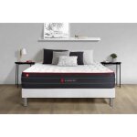 Ensemble sommier + matelas boost ressorts ensachs et mmoire de forme 140x190 140 x 190 cm blanc