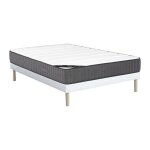 Ensemble sommier + matelas ressorts ensach�s 7 zones et mousse haute r�silience audace de palacio �p. ...
