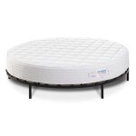 Ensemble 220 x 220 cm sommier + matelas rond p. 25cm - roma de ysme