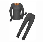 Ensemble de sous - vêtement thermique femme hiver chauffant gris Ensemble de sous - vêtement thermique femme hiver chauffant gris