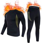 Ensemble de sous - vtements thermiques homme - marque - noir - sports dhiver - respirant - manches longues ...
