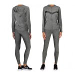 Ensemble de sport pour femmes - k7732 - sweat et pantalon long - noir - fitness - manches longues