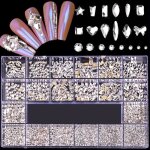 Ensemble strass ongles - momotou - cristaux acrylique - 1000 pices - dcorations nail art - diy manucure ...