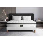 Ensemble suprieur 140 x 190 cm sommier kit blanc