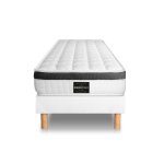 Ensemble sup�rieur 120 x 190 cm sommier kit blanc