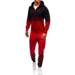 Ensemble de survêtement à capuche pour homme - rouge - manches longues - coton - style décontracté Ensemble de survêtement à capuche pour homme - rouge - manches longues - coton - style décontracté