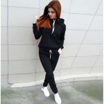 Ensemble survêtement femme casual - lh0507wt151 - noir - manches longues - respirant Ensemble survêtement femme casual - lh0507wt151 - noir - manches longues - respirant