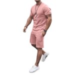 Ensemble de surv�tement homme �t� 2 pi�ces - sportswear - t - shirt manches courtes et short �lastique ...