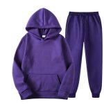 Ensemble de survêtement homme - pantalon jogging et pull à capuche violet - multisport Ensemble de survêtement homme - pantalon jogging et pull à capuche violet - multisport