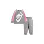 Ensemble de survêtement nike oversized futura crew bébé - gris / rose / blanc - 66f563 - 042 Ensemble de survêtement nike oversized futura crew bébé - gris / rose / blanc - 66f563 - 042