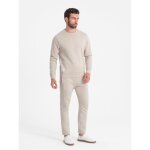 Ensemble de survtements sweatshirt et pantalon long - ombre - pour homme - beige