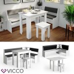 Groupe de banquettes dangle roman 180x120cm avec table blanc vicco