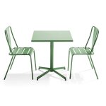Ensemble table inclinable de jardin et 2 chaises vert cactus palavas oviala