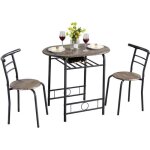 Ensemble table � manger 2 chaises 1 table � manger mdf pour cuisine petit espace appartement jardin studio ...