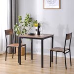 Ensemble table � manger 70 x 70 x 75 cm avec 2 chaises pour 2 personnes pour cuisine salle � manger salonmarro ...