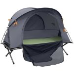 Outsunny - tente de camping - oxford - 200x86x147cm - gris