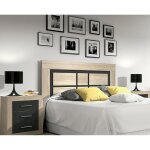 Ensemble de tte de lit + 2 chevets coloris chne cambrian graphite