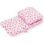 Ensemble textile 2 pices pour landau et voiture de poupe - pinolino - coeurs roses - 12 mois et plus ...