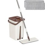 Ensemble vadrouille seau et plancher balai willonin� lavage � la main libre balai plat � t�te pivotante ...