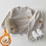 Ensemble de vêtements dautomne pour bébés - ecelen - sweat - shirt et pantalon de sport - gris - coton ... Ensemble de vêtements dautomne pour bébés - ecelen - sweat - shirt et pantalon de sport - gris - coton ...
