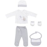 Vtements pour bb - interbaby - olifant - coton - gris - ensemble complet