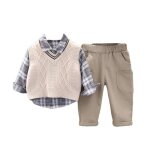 Ensembles vêtements en coton pour enfants de printemps et dautomne pour garçons et filles chemise et ... Ensembles vêtements en coton pour enfants de printemps et dautomne pour garçons et filles chemise et ...