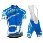 Ensemble de vetement cyclisme homme bleu - maillot manches courtes + cuissard � v�lo gel