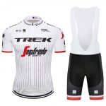 Ensemble de v�tement cycliste homme - maillot manches courtes + cuissard gel teune vtt blanc