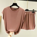 Ensemble de vtements femme - ck? - costume deux pices marron en modal - style urbain dcontract