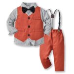 Ensemble de vtement garon 3 pices en coton 9 mois  10 ans mariage crmonie manches longues