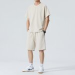 Ensemble de vetement homme 2 pieces couleur unie débardeur et short avec poches respirant fitness confortable ... Ensemble de vetement homme 2 pieces couleur unie débardeur et short avec poches respirant fitness confortable ...