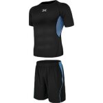 Ensemble de vetement homme 2 pieces t - shirt + short pour sport fitness running ete - bleu
