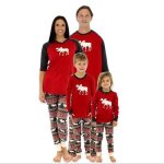 Ensemble de vtements de nol - marque inconnue - coupe slim - motif jacquard lan vintage - rouge / ...